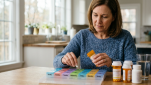 Medication adherence using pill organizer 